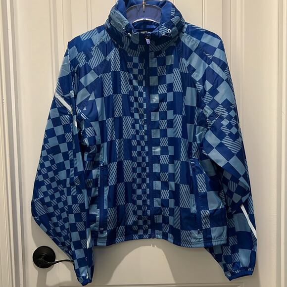 NWT $168 Sweaty Betty Pack Away Jacket Blue S M Hiking Camping Raincoats - Picture 6 of 16